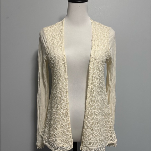 Banana Republic Cream Lace Cardigan - Picture 1 of 10